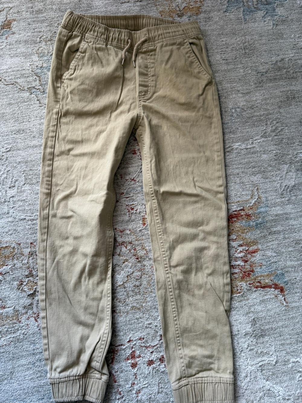 Nautica Boys Khaki Elastic Waist Jogger Pants